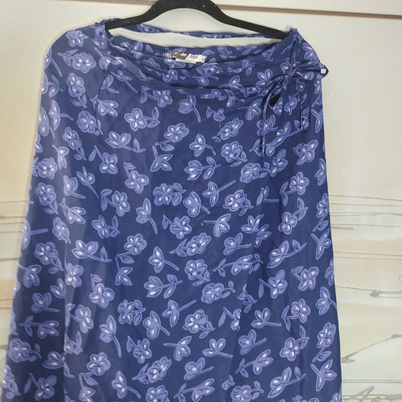 Code One Floral Wrap Skirt Midi Size XL - Picture 6 of 9